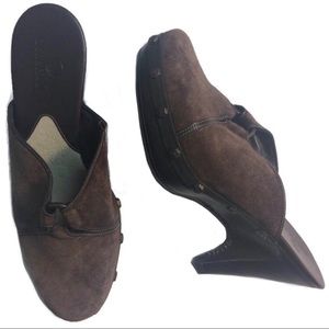 Cole Haan Suede Embellished Heeled Mule Size 7
